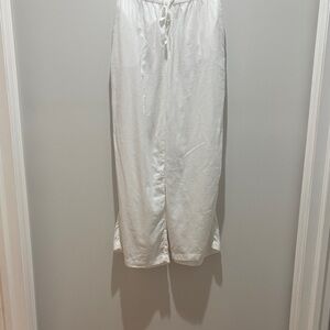 Caslon White Linen Wide leg Pants